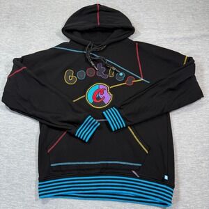 Cookies SF Hoodie Men L Black Multicolor Colorblock Embroidered All Conditions